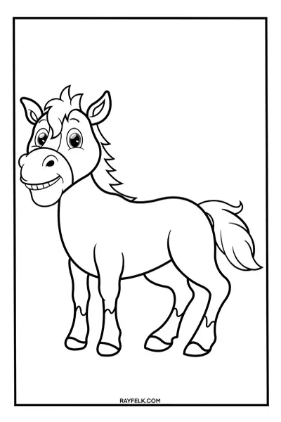 Printable Horse Coloring Pages, Rayfelk