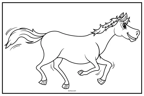 Free Printable Horse coloring Pages, Rayfelk