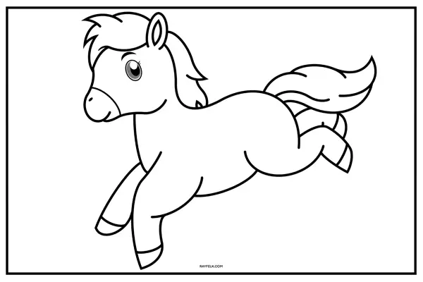 Cute Horse coloring Pages, Rayfelk