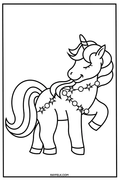 Christmas Horse Coloring Pages, Rayfelk