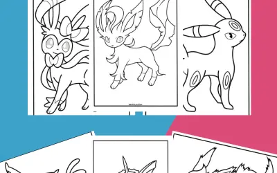 Pokemon Eevee Evolutions Coloring Pages: Free Printable PDFs