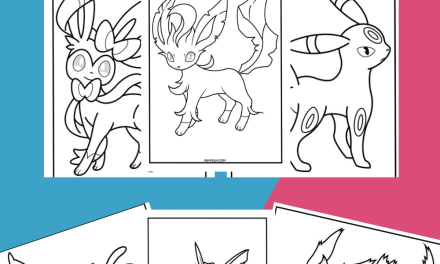 Pokemon Eevee Evolutions Coloring Pages: Free Printable PDFs