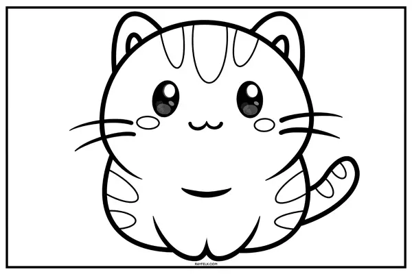 kawaii cat coloring pages, rayfelk