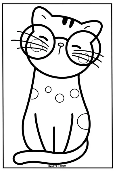 Cute cat coloring pages, rayfelk