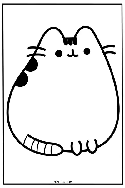 Pusheen coloring pages, rayfelk
