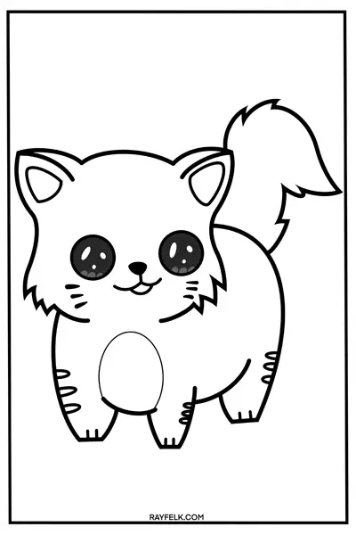 Kitty coloring pages, rayfelk
