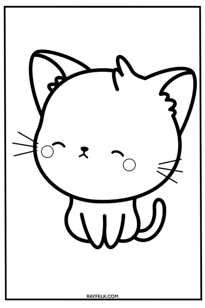 Cartoon Cat coloring pages, rayfelk