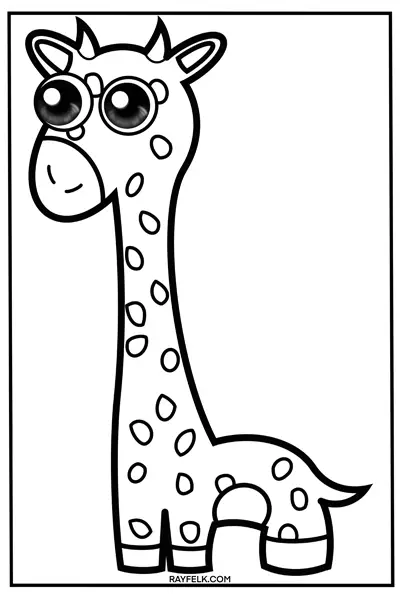Giraffe Melman Coloring Page, Rayfelk