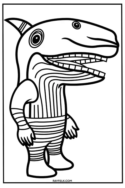 Whaley Bo Coloring Page, Rayfelk