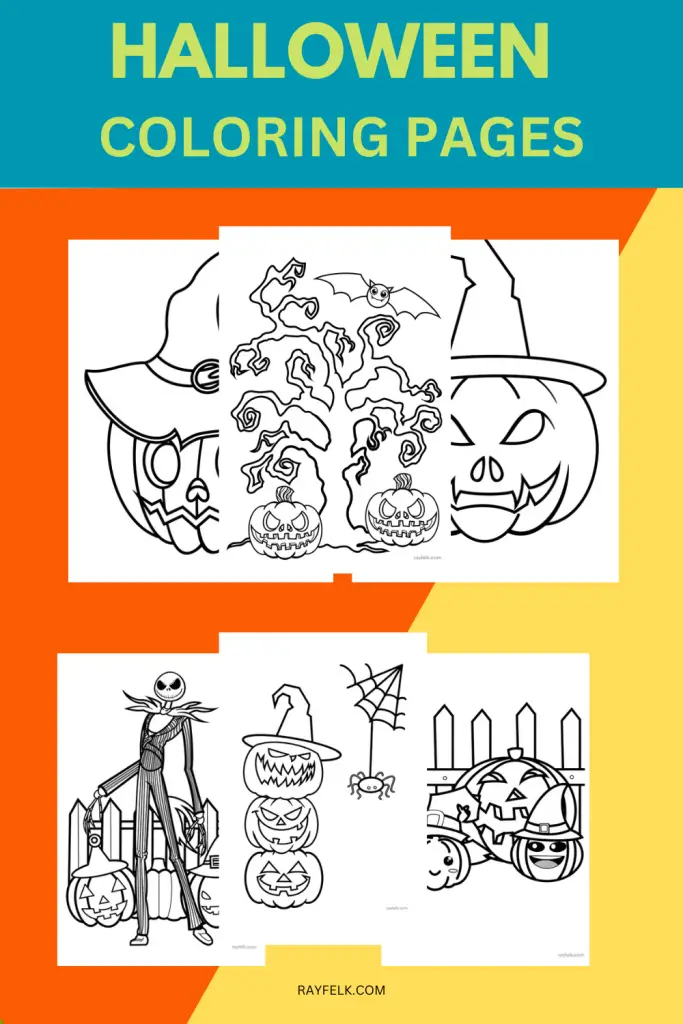 Halloween coloring pages, rayfelk