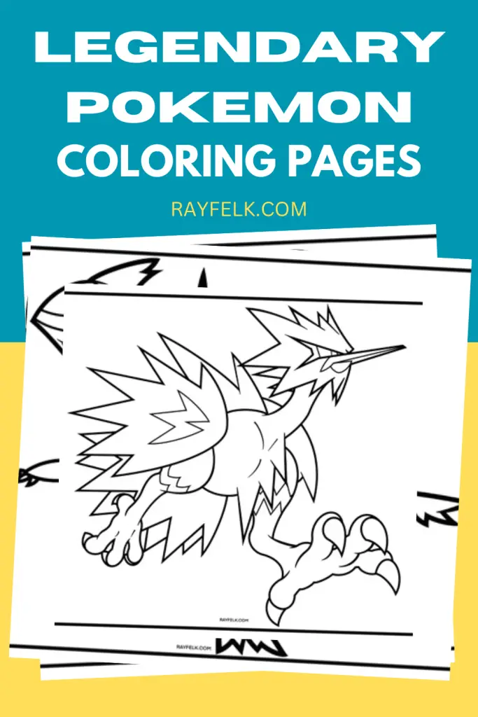legendary pokemon coloring pages, rayfelk