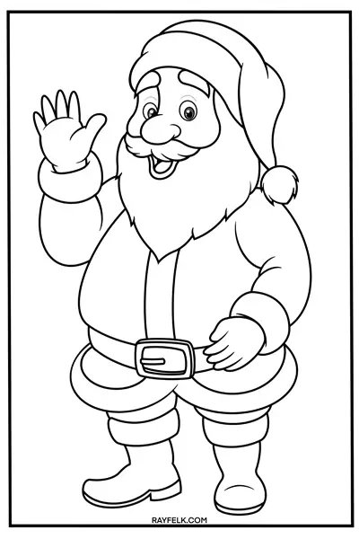 Simple Santa Claus coloring sheet
