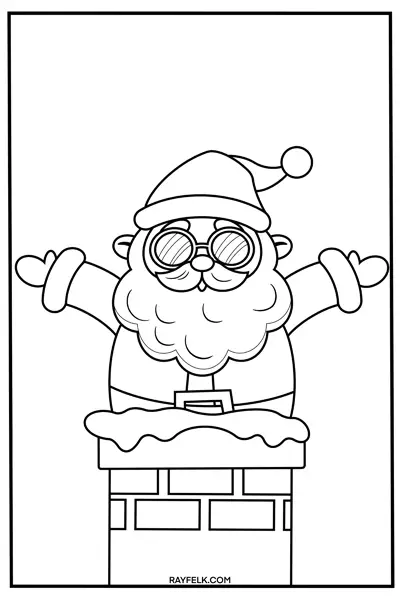 Santa Claus with rounded eye glasses
