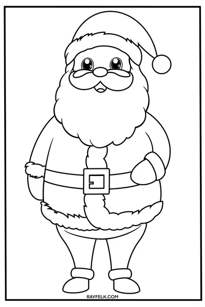 Simple Santa Claus coloring page
