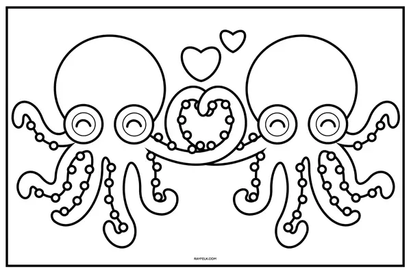 octopus forming heart hands