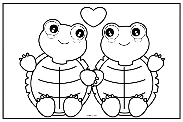 turtles with a heart