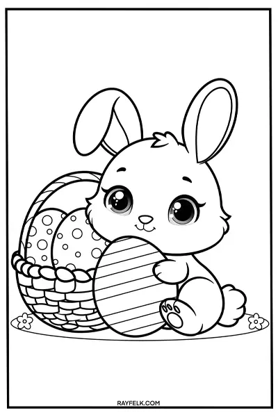 easter bunny coloring sheet, rayfelk