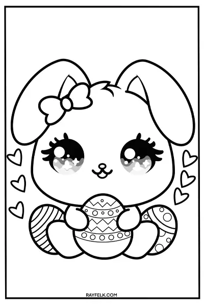 bunny coloring page, rayfelk