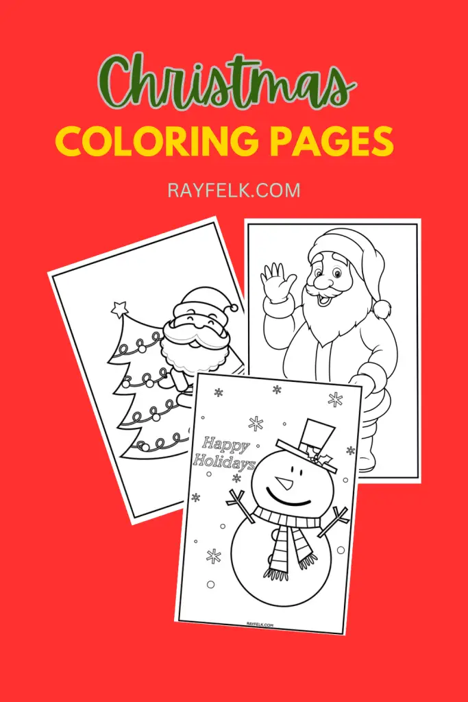 Christmas coloring pages, rayfelk