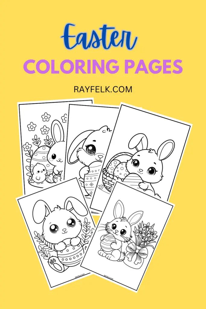 Easter coloring pages, rayfelk