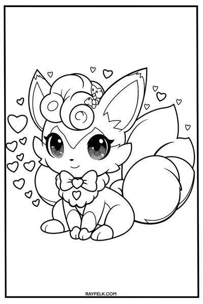 Vulpix Pokemon Coloring Pages, rayfelk