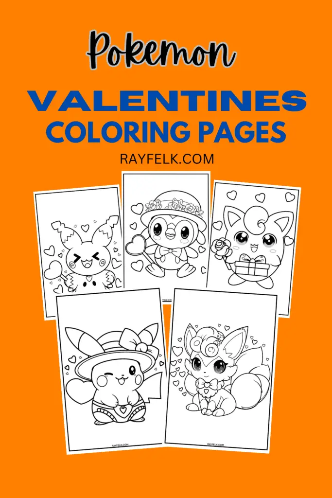 pokemon valentines coloring pages, rayfelk