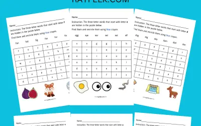 3 Letter Word Search Printable Puzzles