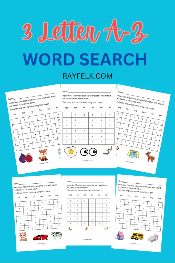 3 letter word search printable, rayfelk, 3 letter word find puzzle