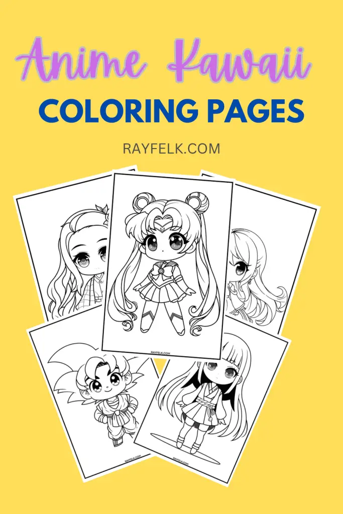 anime kawaii coloring pages, rayfelk