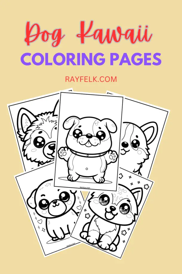 Dog Kawaii Coloring Pages