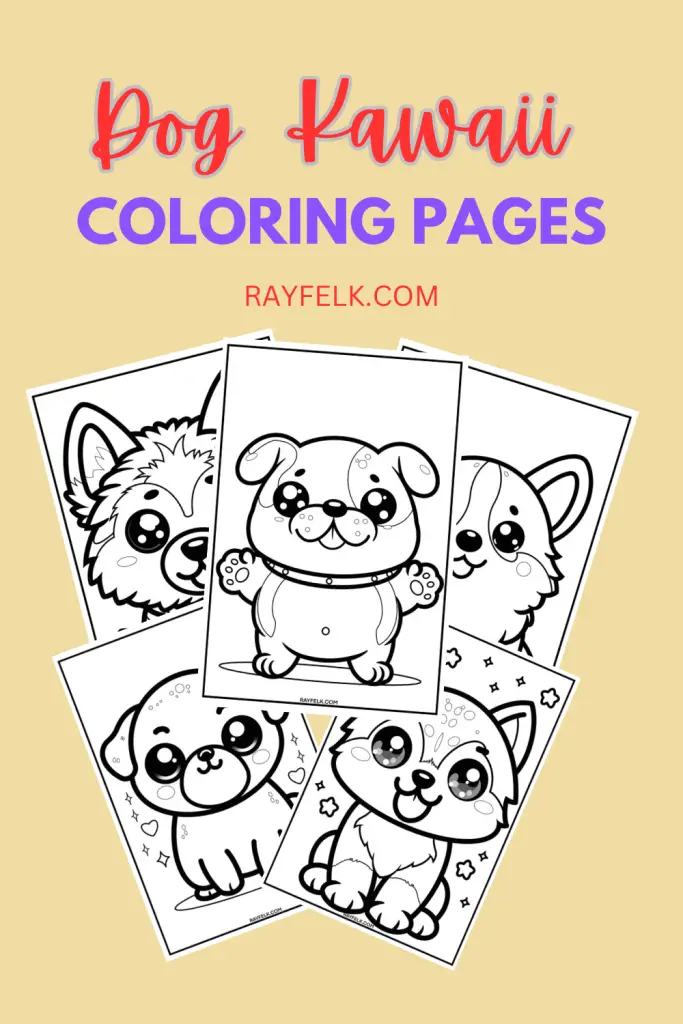 dog kawaii coloring pages, rayfelk