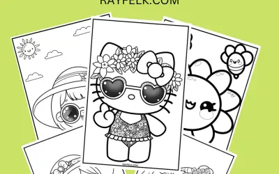 Cute Summer Kawaii Coloring Pages